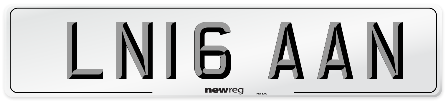 LN16 AAN Number Plate from New Reg
